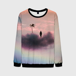 Свитшот мужской Человек в облаках, цвет: 3D-черный