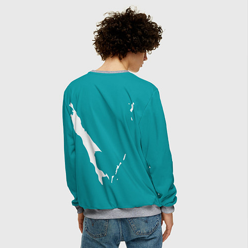 Мужской свитшот Сахалин герб / 3D-Меланж – фото 4