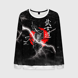Мужской свитшот Самурай Бусидо Иероглифы Samurai Lightning