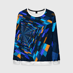 Свитшот мужской Geometric pattern Fashion Vanguard, цвет: 3D-белый