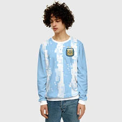 Свитшот мужской Сборная Аргентины Современная форма, цвет: 3D-белый — фото 2