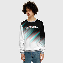 Свитшот мужской EXILIA GLITCH LOGO, цвет: 3D-меланж — фото 2