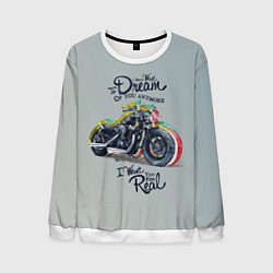 Свитшот мужской Moto Dream, цвет: 3D-белый