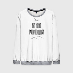 Свитшот мужской Вечно молодой пейзаж, цвет: 3D-меланж
