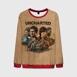 Свитшот мужской Uncharted Анчартед, цвет: 3D-красный
