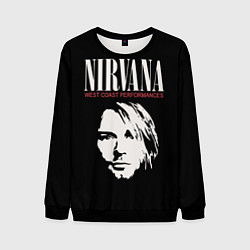 Свитшот мужской NIRVANA Kurt Cobain, цвет: 3D-черный