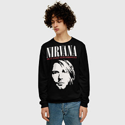 Свитшот мужской NIRVANA Kurt Cobain, цвет: 3D-черный — фото 2