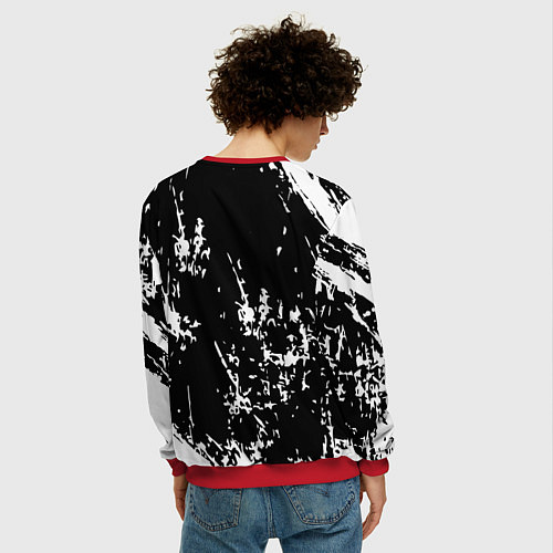 Мужской свитшот Deftones - глаз / 3D-Красный – фото 4