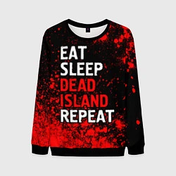 Свитшот мужской Eat Sleep Dead Island Repeat Краска, цвет: 3D-черный