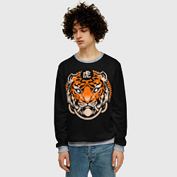 Свитшот мужской Символ тигра, цвет: 3D-меланж — фото 2