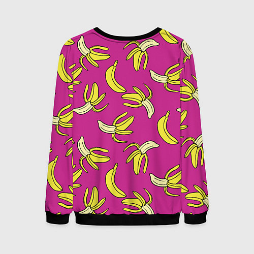 Мужской свитшот Banana pattern Summer Color / 3D-Черный – фото 2