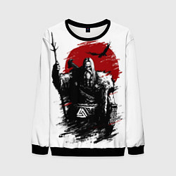 Свитшот мужской Бог викингов следит за тобой, цвет: 3D-черный
