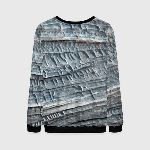Мужской свитшот Текстура скалы Mountain Stone / 3D-Черный – фото 2
