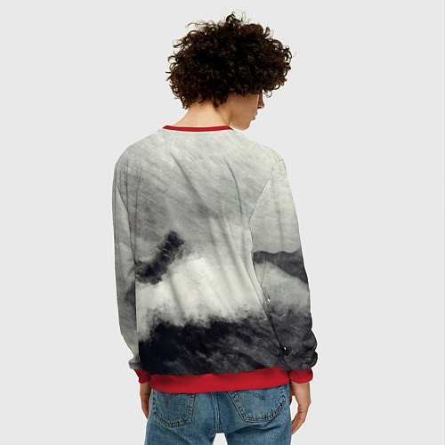 Мужской свитшот Burzum - Draugen / 3D-Красный – фото 4