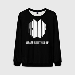 Свитшот мужской BTS WE ARE BULLETPROOF БТС - мы пуленепробиваемые, цвет: 3D-черный