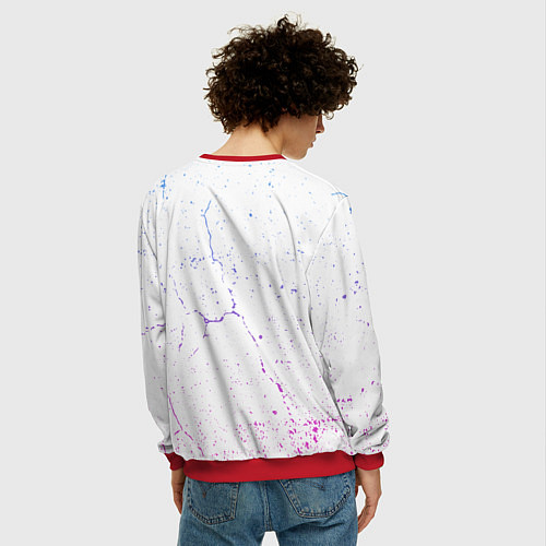 Мужской свитшот Влюбленные Хагги Вагги и Кисси Мисси / 3D-Красный – фото 4