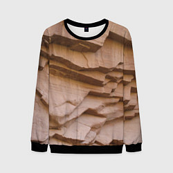 Свитшот мужской Рельефные скалы Relief rocks, цвет: 3D-черный