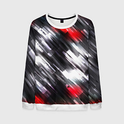 Свитшот мужской NEON abstract pattern неоновая абстракция, цвет: 3D-белый