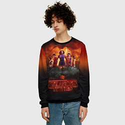 Свитшот мужской ОЧЕНЬ СТРАННЫЕ ДЕЛА STRANGER THINGS, цвет: 3D-черный — фото 2