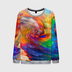 Свитшот мужской MULTICOLORED SWIRLS, цвет: 3D-меланж