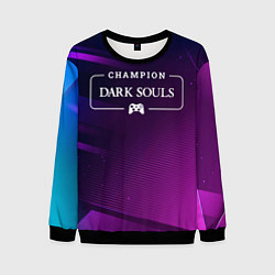 Свитшот мужской Dark Souls Gaming Champion: рамка с лого и джойсти, цвет: 3D-черный