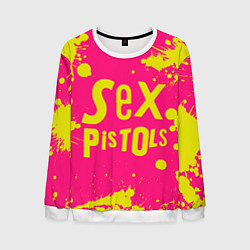 Свитшот мужской Sex Pistols Yellow Logo, цвет: 3D-белый