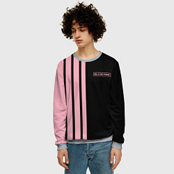 Свитшот мужской BLACKPINK HALF BLACK-PINK MINI LOGO, цвет: 3D-меланж — фото 2