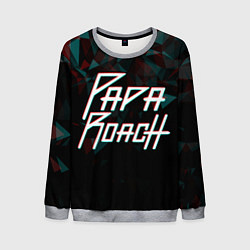 Свитшот мужской Papa roach Glitch Big Logo, цвет: 3D-меланж