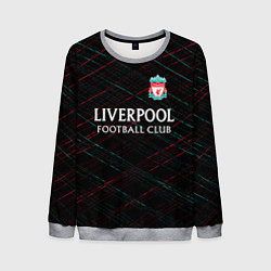 Свитшот мужской Liverpool ливерпуль чёрточки, цвет: 3D-меланж