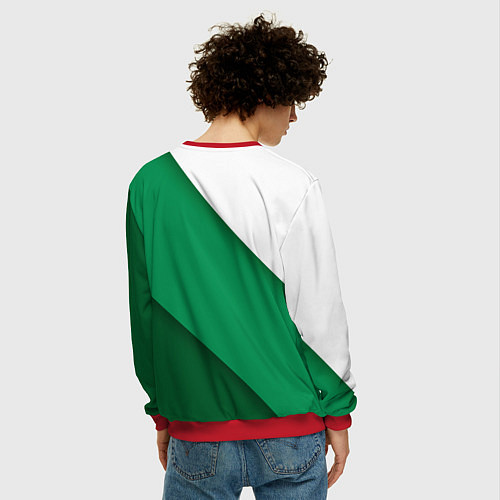 Мужской свитшот ФК АХМАТ - ГОРОД ГРОЗНЫЙ / 3D-Красный – фото 4