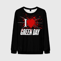 Свитшот мужской Green Day Сердце, цвет: 3D-черный