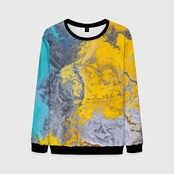 Свитшот мужской Извержение Красок, цвет: 3D-черный