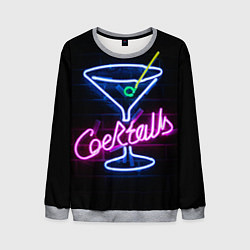 Свитшот мужской Неоновый коктейль - Розовый, цвет: 3D-меланж