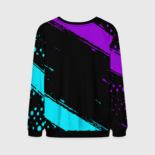 Мужской свитшот Фредди - neon / 3D-Черный – фото 2