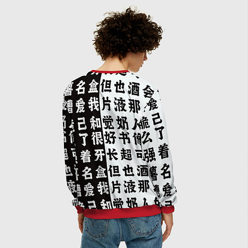 Мужской свитшот Цубаса Ханэкава - monogatari series / 3D-Красный – фото 4