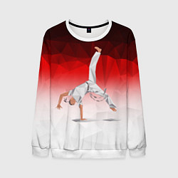 Свитшот мужской Капоэйра на одной руке, цвет: 3D-белый