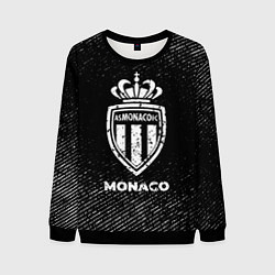 Свитшот мужской Monaco с потертостями на темном фоне, цвет: 3D-черный