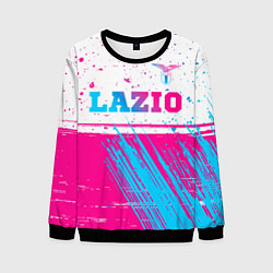 Свитшот мужской Lazio neon gradient style: символ сверху, цвет: 3D-черный