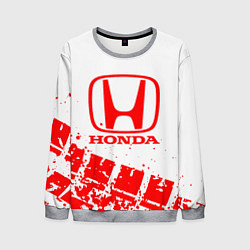 Свитшот мужской Honda - красный след шины, цвет: 3D-меланж