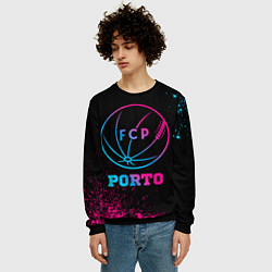 Свитшот мужской Porto - neon gradient, цвет: 3D-черный — фото 2
