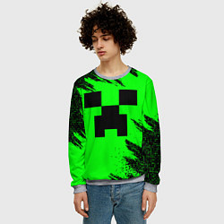 Свитшот мужской Minecraft squares, цвет: 3D-меланж — фото 2