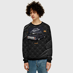 Свитшот мужской Ретро - автомобиль black, цвет: 3D-черный — фото 2