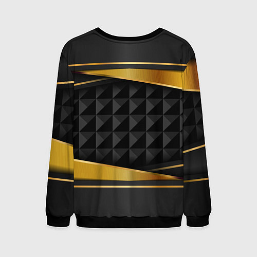 Мужской свитшот Gold & black - Russia / 3D-Черный – фото 2