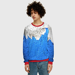 Свитшот мужской Старая штукатурка - стена, цвет: 3D-красный — фото 2