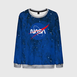 Свитшот мужской Nasa - звёзды лого, цвет: 3D-меланж