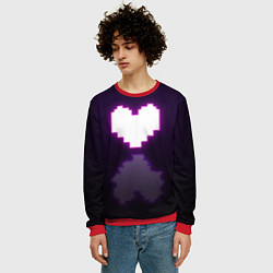 Свитшот мужской Undertale heart neon, цвет: 3D-красный — фото 2