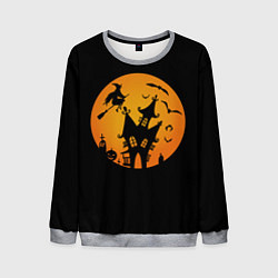 Свитшот мужской Сказочная ночь на Хэллоуин, цвет: 3D-меланж