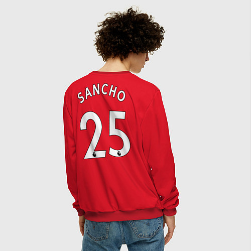 Мужской свитшот Джейдон Санчо Манчестер Юнайтед форма 20222023 / 3D-Красный – фото 4