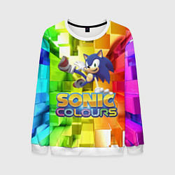 Свитшот мужской Sonic Colours - Hedgehog - Video game, цвет: 3D-белый