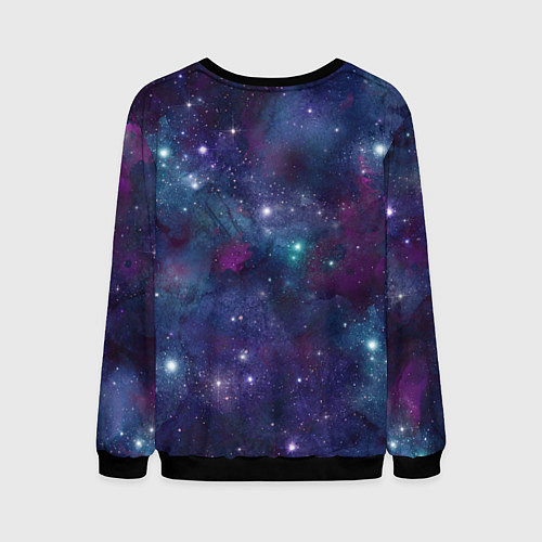 Мужской свитшот Бесконечность звездного неба / 3D-Черный – фото 2
